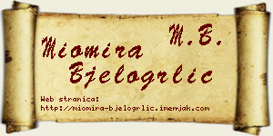 Miomira Bjelogrlić vizit kartica